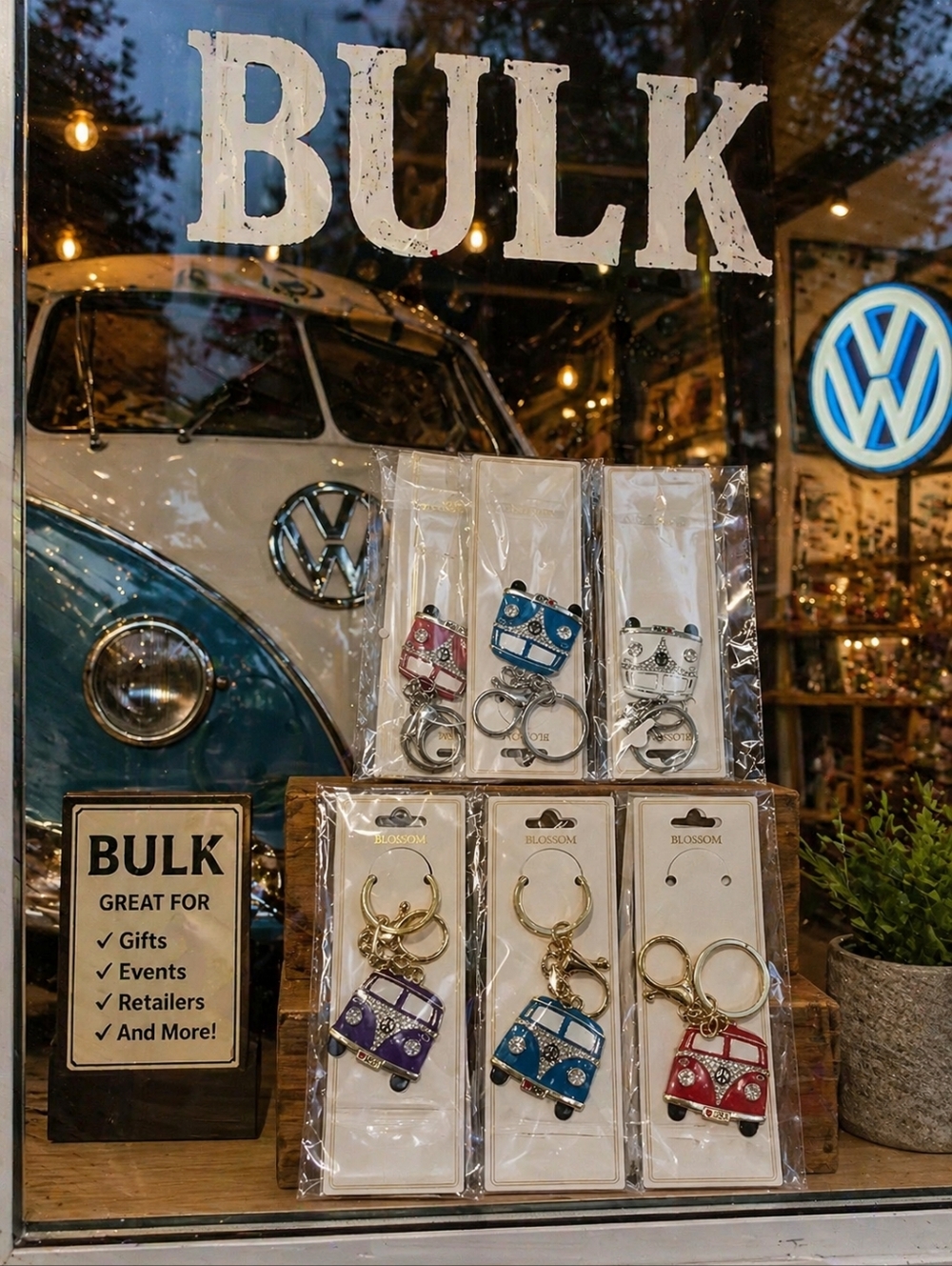 BULK VW Bus Enamel Keychain - Assorted Colors